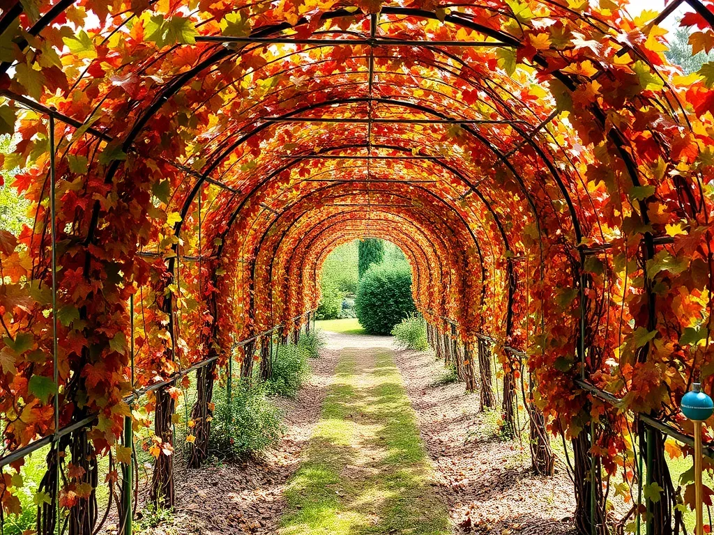 tunel z pnączy w ogrodzie